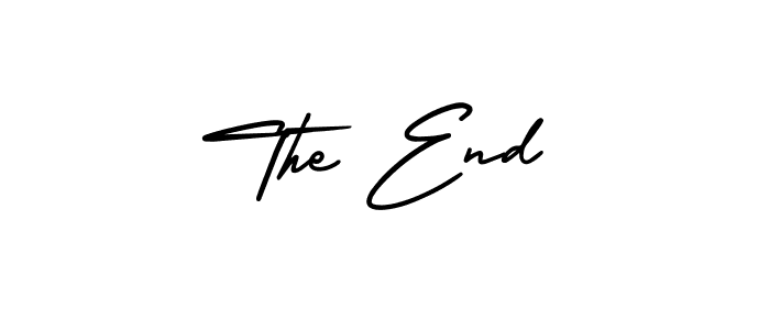 The best way (AmerikaSignatureDemo-Regular) to make a short signature is to pick only two or three words in your name. The name The End include a total of six letters. For converting this name. The End signature style 3 images and pictures png