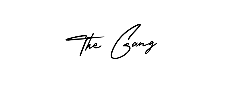 Create a beautiful signature design for name The Gang. With this signature (AmerikaSignatureDemo-Regular) fonts, you can make a handwritten signature for free. The Gang signature style 3 images and pictures png