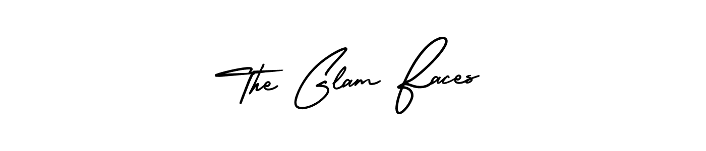 Make a beautiful signature design for name The Glam Faces. With this signature (AmerikaSignatureDemo-Regular) style, you can create a handwritten signature for free. The Glam Faces signature style 3 images and pictures png