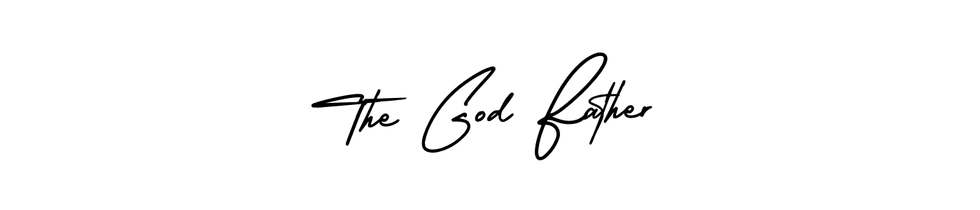 You should practise on your own different ways (AmerikaSignatureDemo-Regular) to write your name (The God Father) in signature. don't let someone else do it for you. The God Father signature style 3 images and pictures png