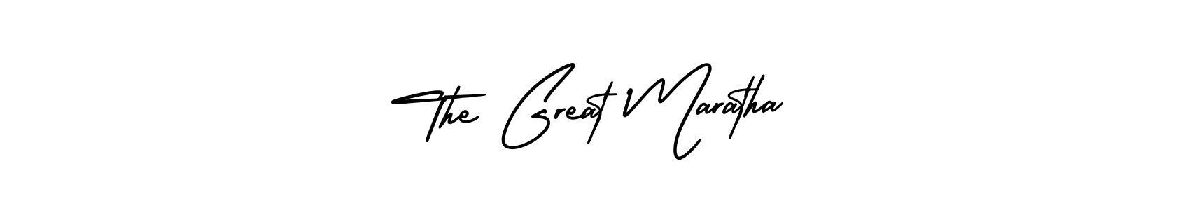 Create a beautiful signature design for name The Great Maratha. With this signature (AmerikaSignatureDemo-Regular) fonts, you can make a handwritten signature for free. The Great Maratha signature style 3 images and pictures png