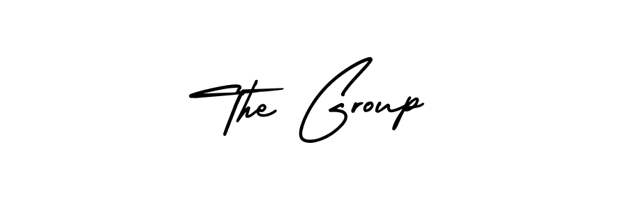 The Group stylish signature style. Best Handwritten Sign (AmerikaSignatureDemo-Regular) for my name. Handwritten Signature Collection Ideas for my name The Group. The Group signature style 3 images and pictures png