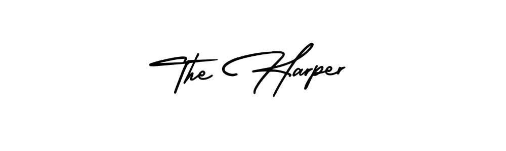 The Harper stylish signature style. Best Handwritten Sign (AmerikaSignatureDemo-Regular) for my name. Handwritten Signature Collection Ideas for my name The Harper. The Harper signature style 3 images and pictures png