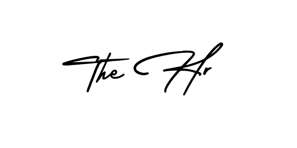 How to make The Hr name signature. Use AmerikaSignatureDemo-Regular style for creating short signs online. This is the latest handwritten sign. The Hr signature style 3 images and pictures png