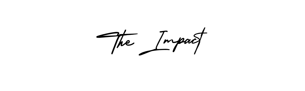 The Impact stylish signature style. Best Handwritten Sign (AmerikaSignatureDemo-Regular) for my name. Handwritten Signature Collection Ideas for my name The Impact. The Impact signature style 3 images and pictures png