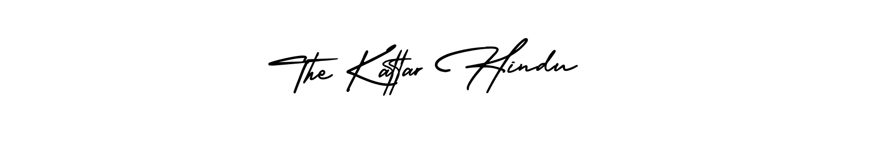 if you are searching for the best signature style for your name The Kattar Hindu . so please give up your signature search. here we have designed multiple signature styles  using AmerikaSignatureDemo-Regular. The Kattar Hindu  signature style 3 images and pictures png