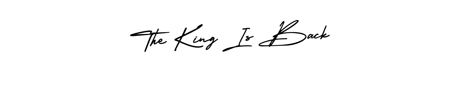 Best and Professional Signature Style for The King Is Back. AmerikaSignatureDemo-Regular Best Signature Style Collection. The King Is Back signature style 3 images and pictures png