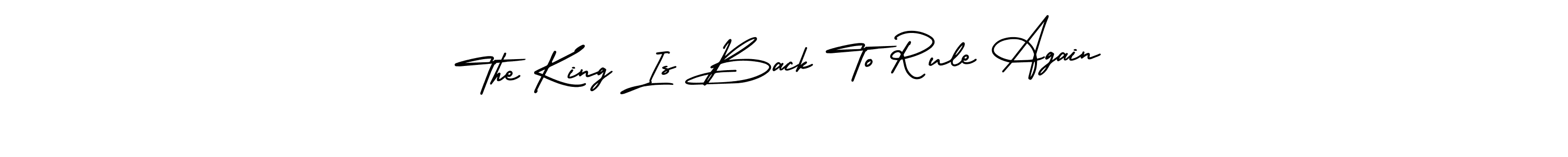 Also You can easily find your signature by using the search form. We will create The King Is Back To Rule Again name handwritten signature images for you free of cost using AmerikaSignatureDemo-Regular sign style. The King Is Back To Rule Again signature style 3 images and pictures png