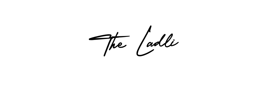 The Ladli stylish signature style. Best Handwritten Sign (AmerikaSignatureDemo-Regular) for my name. Handwritten Signature Collection Ideas for my name The Ladli. The Ladli signature style 3 images and pictures png