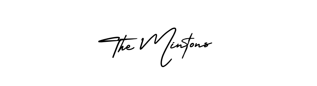 The Mintons stylish signature style. Best Handwritten Sign (AmerikaSignatureDemo-Regular) for my name. Handwritten Signature Collection Ideas for my name The Mintons. The Mintons signature style 3 images and pictures png