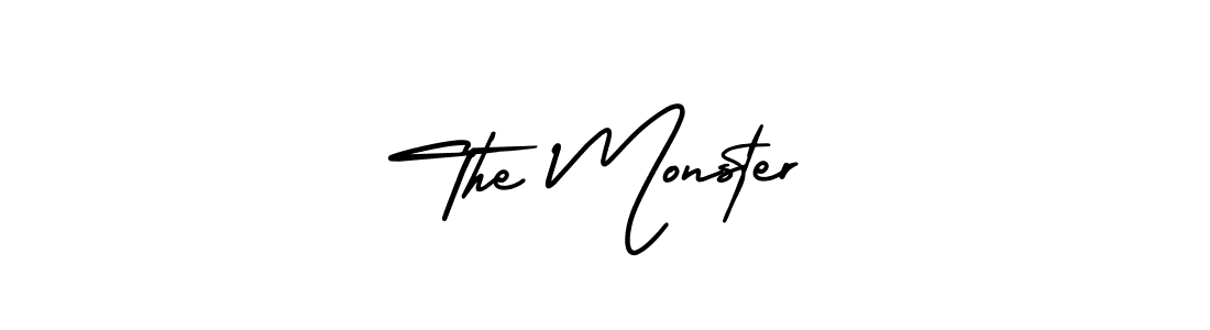 Similarly AmerikaSignatureDemo-Regular is the best handwritten signature design. Signature creator online .You can use it as an online autograph creator for name The Monster. The Monster signature style 3 images and pictures png