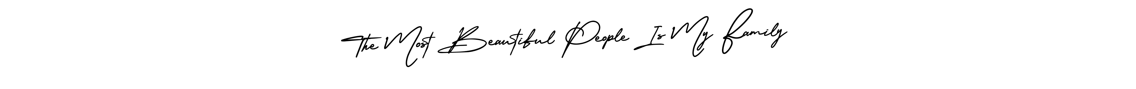 It looks lik you need a new signature style for name The Most Beautiful People Is My Family. Design unique handwritten (AmerikaSignatureDemo-Regular) signature with our free signature maker in just a few clicks. The Most Beautiful People Is My Family signature style 3 images and pictures png