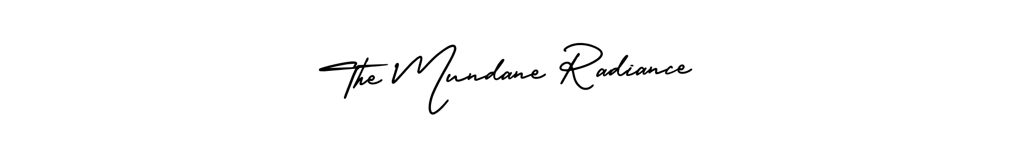 The Mundane Radiance stylish signature style. Best Handwritten Sign (AmerikaSignatureDemo-Regular) for my name. Handwritten Signature Collection Ideas for my name The Mundane Radiance. The Mundane Radiance signature style 3 images and pictures png