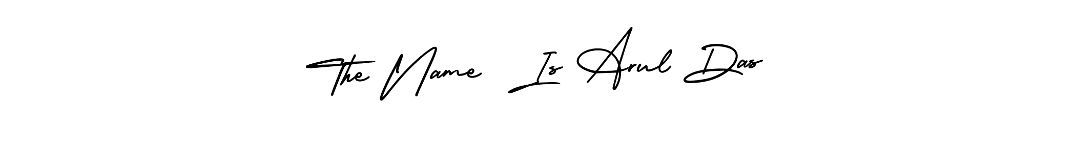 Similarly AmerikaSignatureDemo-Regular is the best handwritten signature design. Signature creator online .You can use it as an online autograph creator for name The Name  Is Arul Das. The Name  Is Arul Das signature style 3 images and pictures png