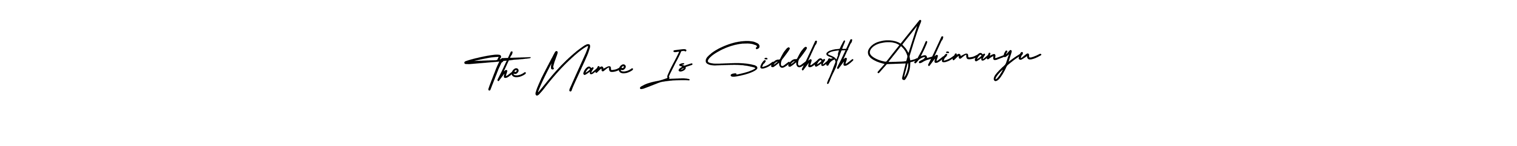 Create a beautiful signature design for name The Name Is Siddharth Abhimanyu. With this signature (AmerikaSignatureDemo-Regular) fonts, you can make a handwritten signature for free. The Name Is Siddharth Abhimanyu signature style 3 images and pictures png