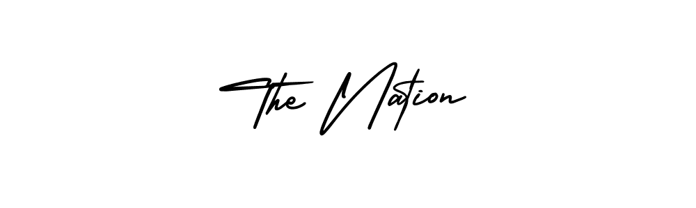 Best and Professional Signature Style for The Nation. AmerikaSignatureDemo-Regular Best Signature Style Collection. The Nation signature style 3 images and pictures png