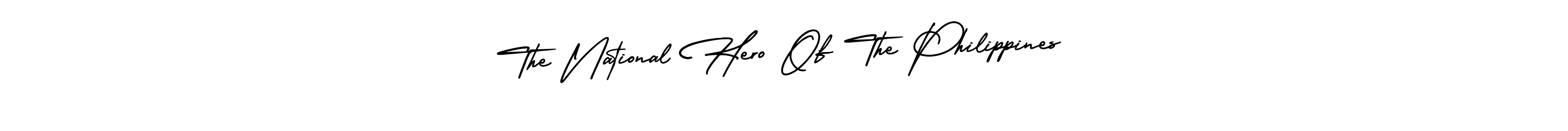 Also You can easily find your signature by using the search form. We will create The National Hero Of The Philippines name handwritten signature images for you free of cost using AmerikaSignatureDemo-Regular sign style. The National Hero Of The Philippines signature style 3 images and pictures png