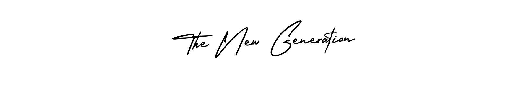The New Generation stylish signature style. Best Handwritten Sign (AmerikaSignatureDemo-Regular) for my name. Handwritten Signature Collection Ideas for my name The New Generation. The New Generation signature style 3 images and pictures png