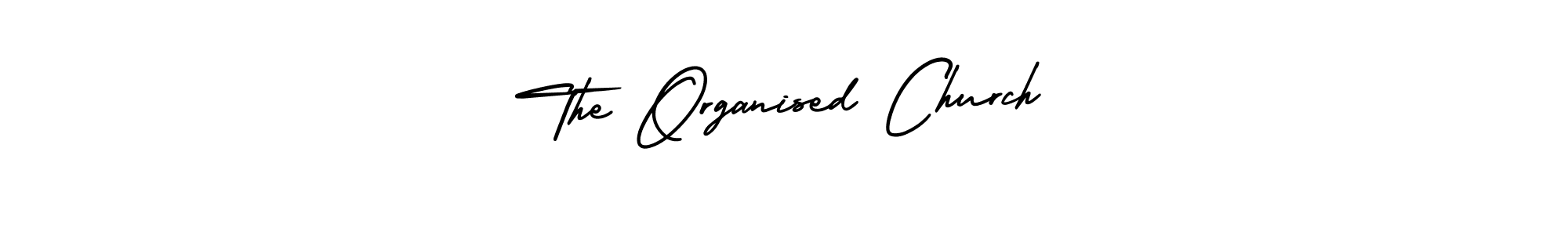 The best way (AmerikaSignatureDemo-Regular) to make a short signature is to pick only two or three words in your name. The name The Organised Church include a total of six letters. For converting this name. The Organised Church signature style 3 images and pictures png