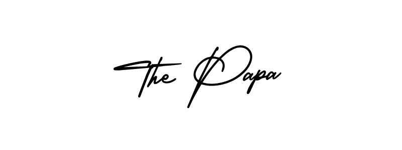 The Papa stylish signature style. Best Handwritten Sign (AmerikaSignatureDemo-Regular) for my name. Handwritten Signature Collection Ideas for my name The Papa. The Papa signature style 3 images and pictures png