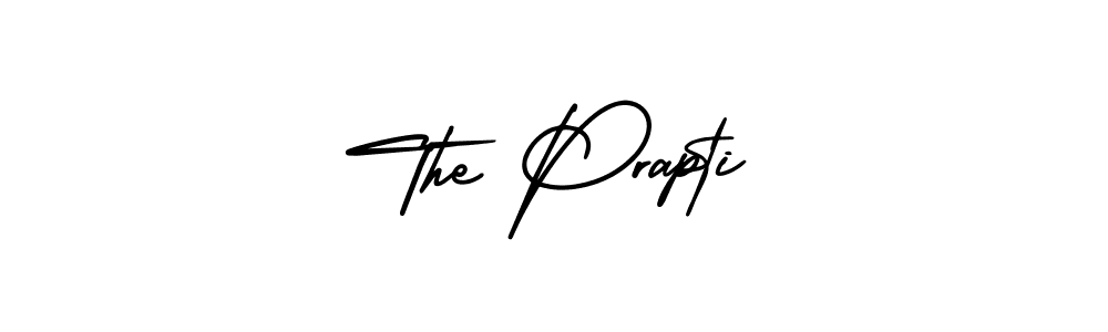 This is the best signature style for the The Prapti name. Also you like these signature font (AmerikaSignatureDemo-Regular). Mix name signature. The Prapti signature style 3 images and pictures png