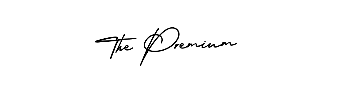 This is the best signature style for the The Premium name. Also you like these signature font (AmerikaSignatureDemo-Regular). Mix name signature. The Premium signature style 3 images and pictures png
