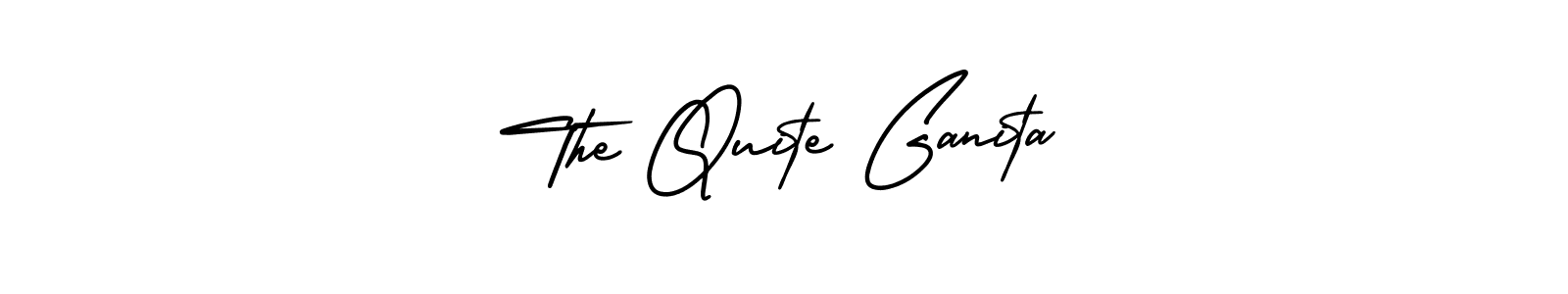 Design your own signature with our free online signature maker. With this signature software, you can create a handwritten (AmerikaSignatureDemo-Regular) signature for name The Quite Ganita. The Quite Ganita signature style 3 images and pictures png