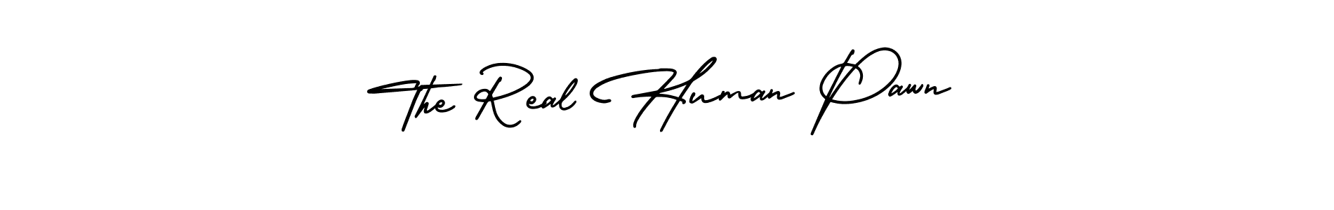 Use a signature maker to create a handwritten signature online. With this signature software, you can design (AmerikaSignatureDemo-Regular) your own signature for name The Real Human Pawn. The Real Human Pawn signature style 3 images and pictures png