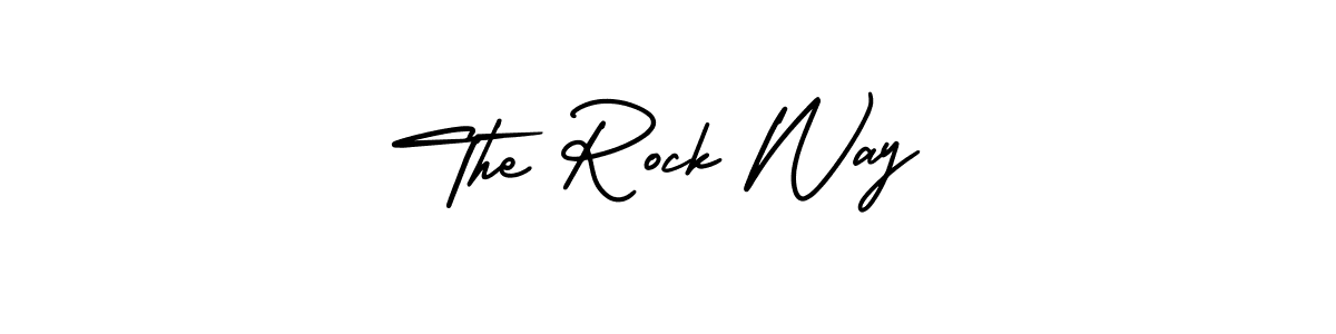 The Rock Way stylish signature style. Best Handwritten Sign (AmerikaSignatureDemo-Regular) for my name. Handwritten Signature Collection Ideas for my name The Rock Way. The Rock Way signature style 3 images and pictures png