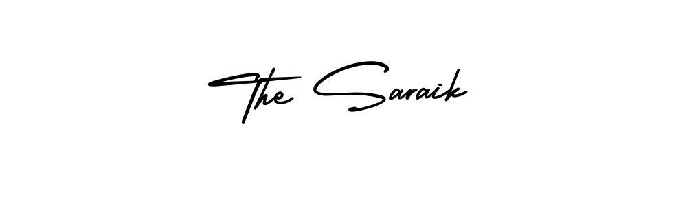 The best way (AmerikaSignatureDemo-Regular) to make a short signature is to pick only two or three words in your name. The name The Saraik include a total of six letters. For converting this name. The Saraik signature style 3 images and pictures png