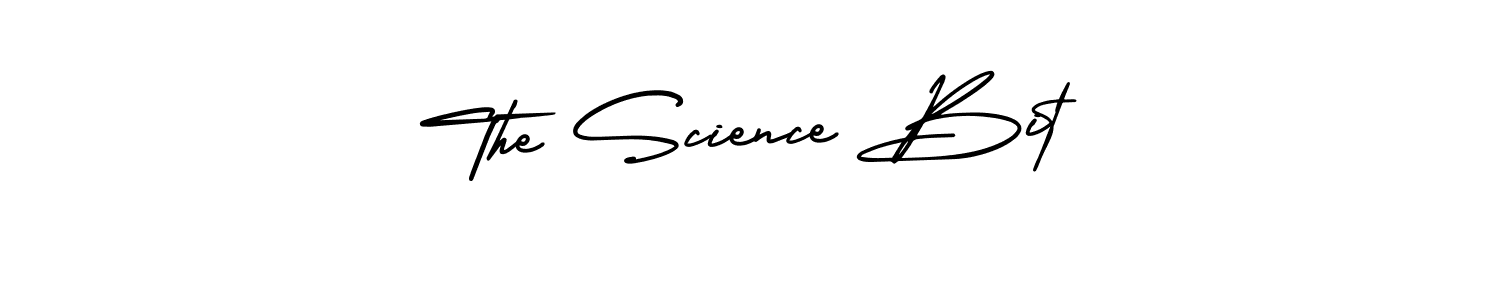 Use a signature maker to create a handwritten signature online. With this signature software, you can design (AmerikaSignatureDemo-Regular) your own signature for name The Science Bit. The Science Bit signature style 3 images and pictures png