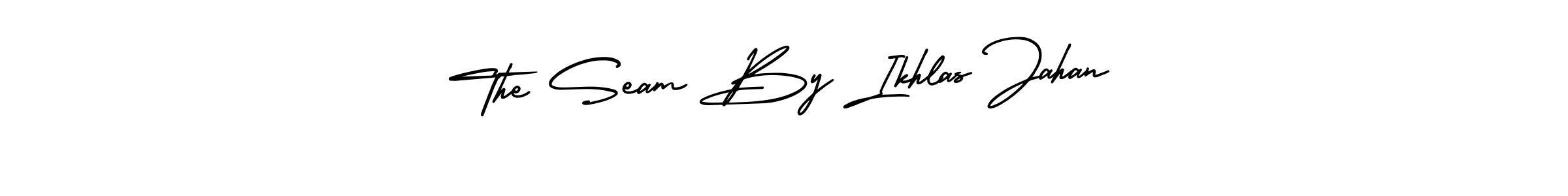 Similarly AmerikaSignatureDemo-Regular is the best handwritten signature design. Signature creator online .You can use it as an online autograph creator for name The Seam By Ikhlas Jahan. The Seam By Ikhlas Jahan signature style 3 images and pictures png