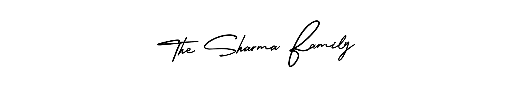 Check out images of Autograph of The Sharma Family name. Actor The Sharma Family Signature Style. AmerikaSignatureDemo-Regular is a professional sign style online. The Sharma Family signature style 3 images and pictures png
