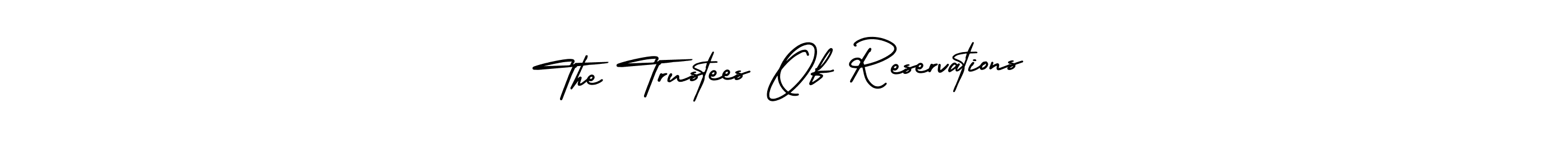 How to make The Trustees Of Reservations name signature. Use AmerikaSignatureDemo-Regular style for creating short signs online. This is the latest handwritten sign. The Trustees Of Reservations signature style 3 images and pictures png