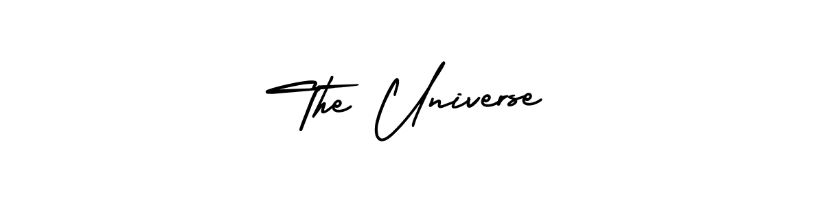 The Universe stylish signature style. Best Handwritten Sign (AmerikaSignatureDemo-Regular) for my name. Handwritten Signature Collection Ideas for my name The Universe. The Universe signature style 3 images and pictures png