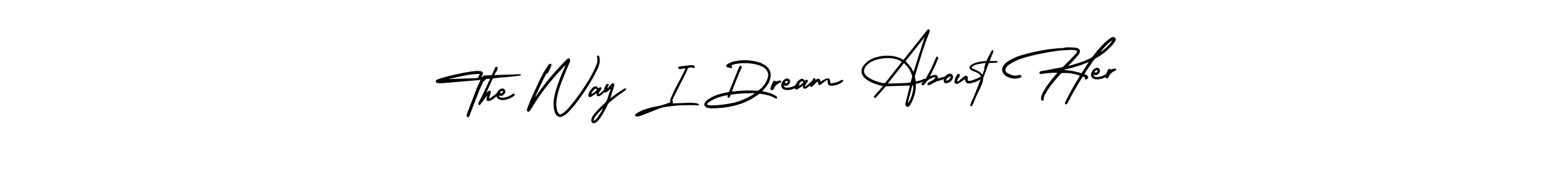 if you are searching for the best signature style for your name The Way I Dream About Her. so please give up your signature search. here we have designed multiple signature styles  using AmerikaSignatureDemo-Regular. The Way I Dream About Her signature style 3 images and pictures png