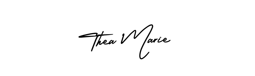 Thea Marie stylish signature style. Best Handwritten Sign (AmerikaSignatureDemo-Regular) for my name. Handwritten Signature Collection Ideas for my name Thea Marie. Thea Marie signature style 3 images and pictures png