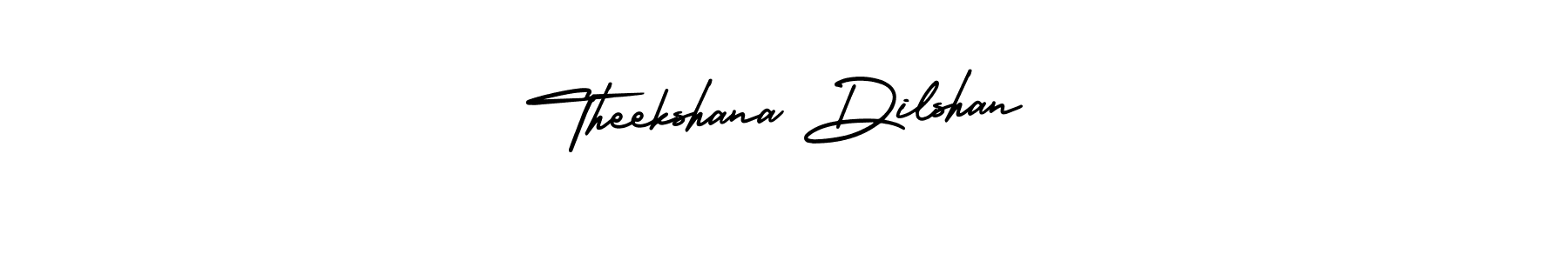 How to make Theekshana Dilshan name signature. Use AmerikaSignatureDemo-Regular style for creating short signs online. This is the latest handwritten sign. Theekshana Dilshan signature style 3 images and pictures png