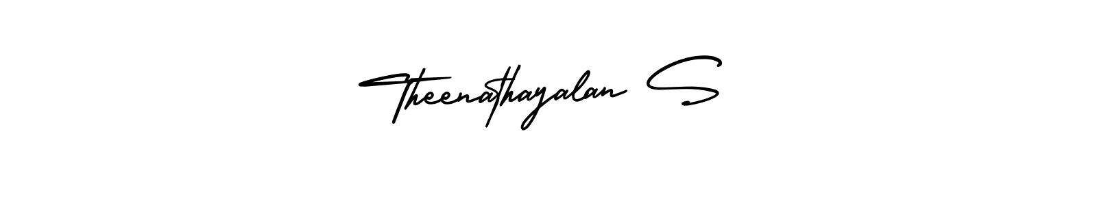 Also You can easily find your signature by using the search form. We will create Theenathayalan S name handwritten signature images for you free of cost using AmerikaSignatureDemo-Regular sign style. Theenathayalan S signature style 3 images and pictures png