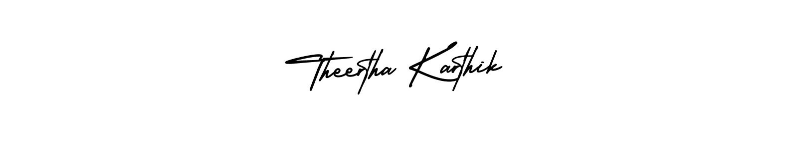 Use a signature maker to create a handwritten signature online. With this signature software, you can design (AmerikaSignatureDemo-Regular) your own signature for name Theertha Karthik. Theertha Karthik signature style 3 images and pictures png