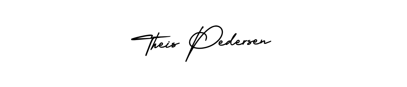 Create a beautiful signature design for name Theis Pedersen. With this signature (AmerikaSignatureDemo-Regular) fonts, you can make a handwritten signature for free. Theis Pedersen signature style 3 images and pictures png