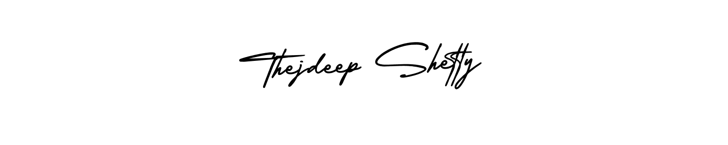 How to make Thejdeep Shetty signature? AmerikaSignatureDemo-Regular is a professional autograph style. Create handwritten signature for Thejdeep Shetty name. Thejdeep Shetty signature style 3 images and pictures png