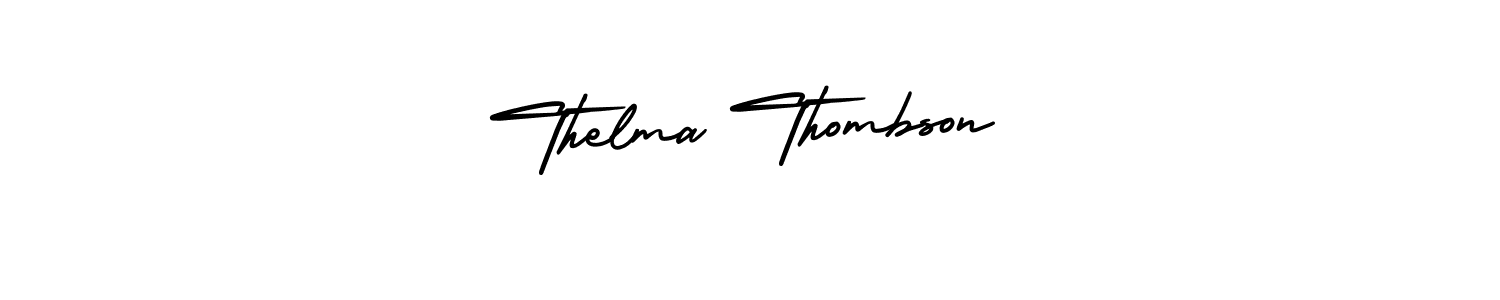 How to make Thelma Thombson name signature. Use AmerikaSignatureDemo-Regular style for creating short signs online. This is the latest handwritten sign. Thelma Thombson signature style 3 images and pictures png
