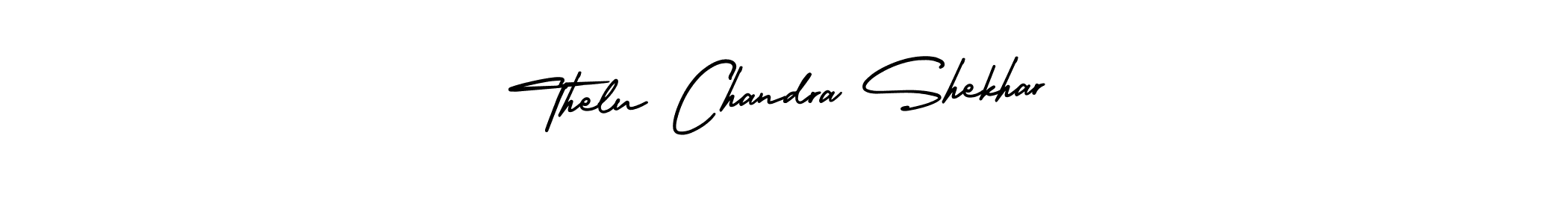 How to Draw Thelu Chandra Shekhar signature style? AmerikaSignatureDemo-Regular is a latest design signature styles for name Thelu Chandra Shekhar. Thelu Chandra Shekhar signature style 3 images and pictures png