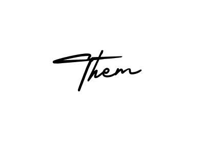 You should practise on your own different ways (AmerikaSignatureDemo-Regular) to write your name (Them) in signature. don't let someone else do it for you. Them signature style 3 images and pictures png