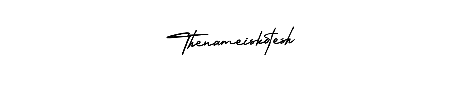 Also You can easily find your signature by using the search form. We will create Thenameiskotesh name handwritten signature images for you free of cost using AmerikaSignatureDemo-Regular sign style. Thenameiskotesh signature style 3 images and pictures png