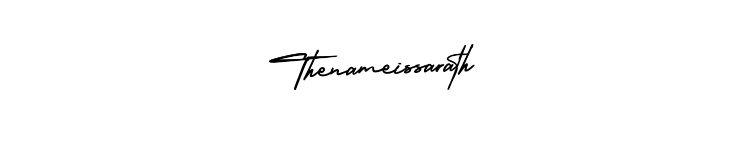 Use a signature maker to create a handwritten signature online. With this signature software, you can design (AmerikaSignatureDemo-Regular) your own signature for name Thenameissarath. Thenameissarath signature style 3 images and pictures png