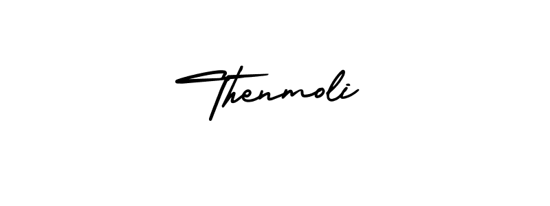 Thenmoli stylish signature style. Best Handwritten Sign (AmerikaSignatureDemo-Regular) for my name. Handwritten Signature Collection Ideas for my name Thenmoli. Thenmoli signature style 3 images and pictures png