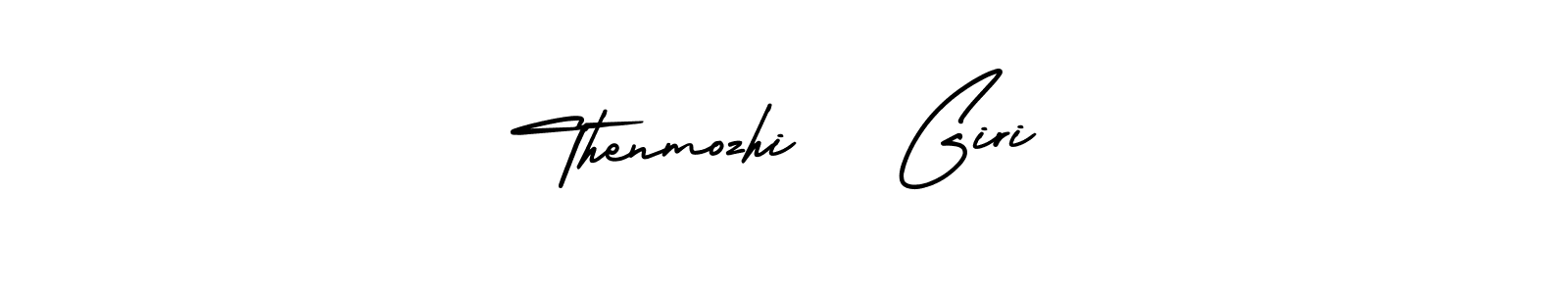 if you are searching for the best signature style for your name Thenmozhi   Giri. so please give up your signature search. here we have designed multiple signature styles  using AmerikaSignatureDemo-Regular. Thenmozhi   Giri signature style 3 images and pictures png