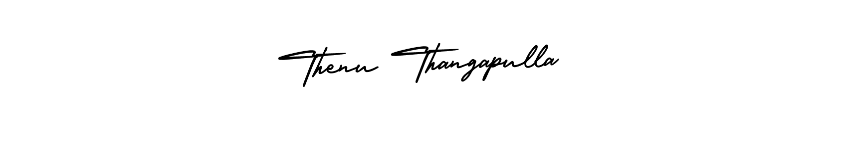 How to make Thenu Thangapulla name signature. Use AmerikaSignatureDemo-Regular style for creating short signs online. This is the latest handwritten sign. Thenu Thangapulla signature style 3 images and pictures png